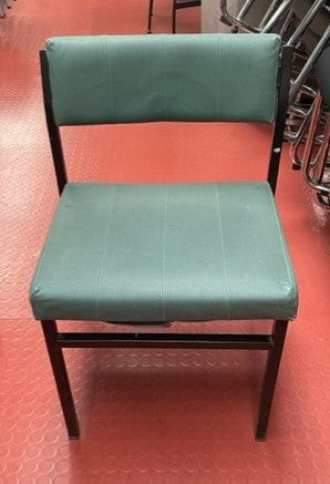 Green Padded Stacking Chair