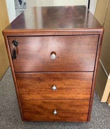 Mahogany 3 Draw Pedestal