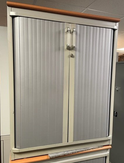 Steelcase Tambour Storage Cabinet Beach Top