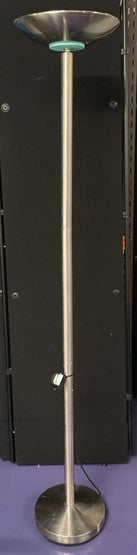 Chrome Round Turquoise Disc Uplighter