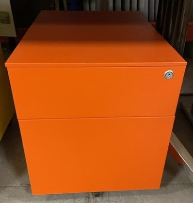 Orange Metal 2 Draw Pedestal