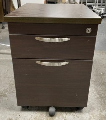 Walnut Wood 2 Draw Pedestal