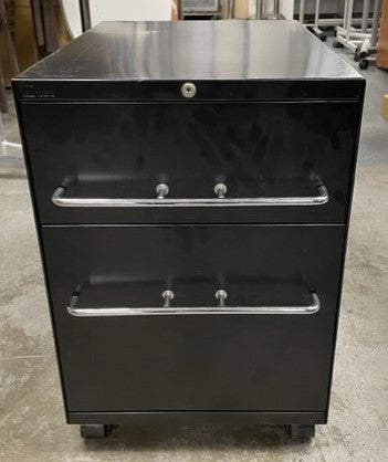 Black Metal 3 Draw Pedestal