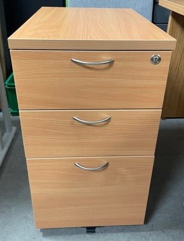 Wooden Desk High Pedestal