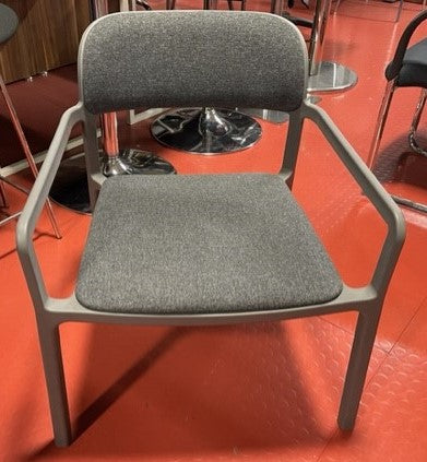 Grey Upholstered Seat & Grey Frame Chair