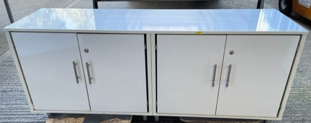 White 4 Door Credenza