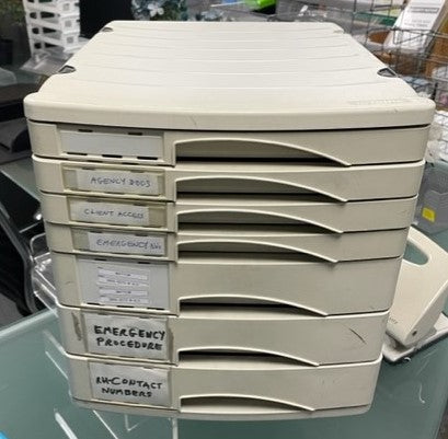 Grey 7 Drawer Letter Box File