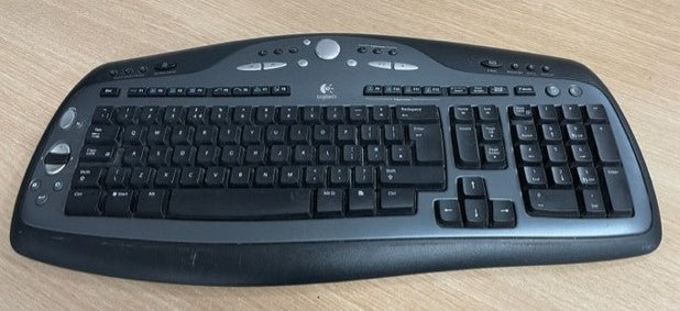 Logitech Black & Dark Silver Computer Keyboard