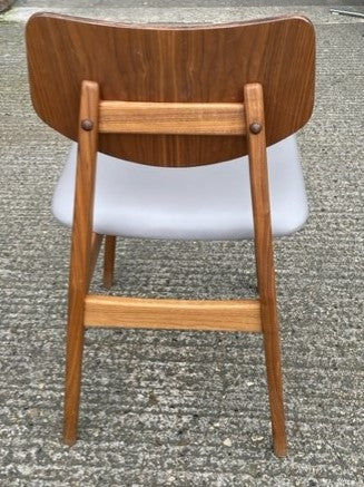 Vinyl Seat Wood Frame Chair