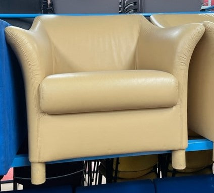 Yellow Leather Arm Chair