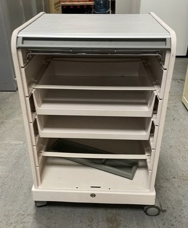 Vitra Silver & White Up & Over Storage on Wheels