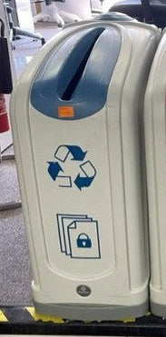 Glasdon Grey & Blue Lid Recycle Bin