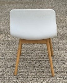 White & Wood 4 Leg Chair