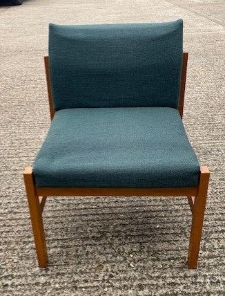 Green Patterned Low Reception Chair