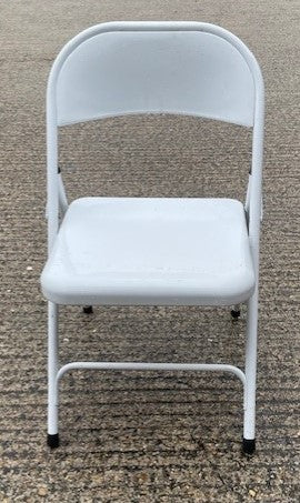 White Metal Folding Chair