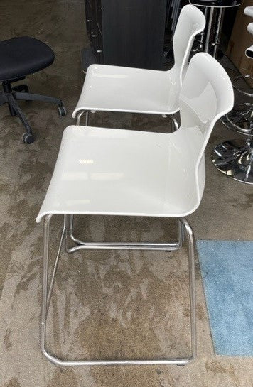 White High Gloss High Stool
