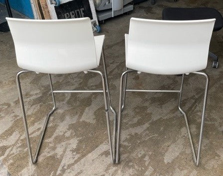 White High Gloss High Stool