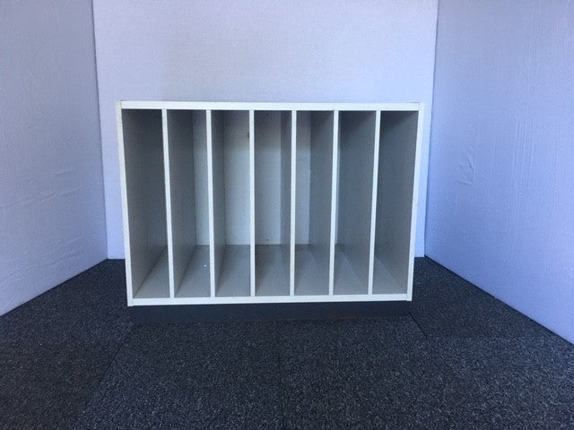 White Pigeon Hole Unit with Plan Chest