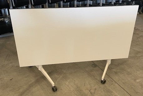 Kush Flip Top Table White/White