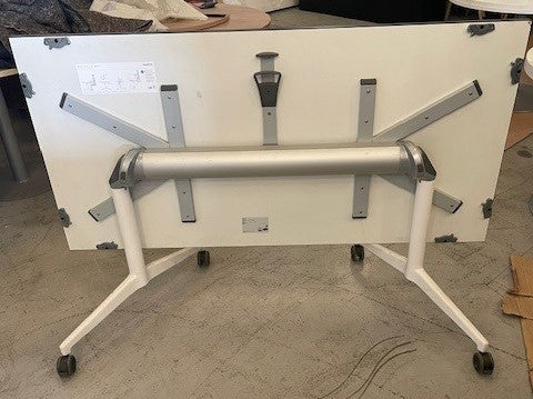 Kush Flip Top Table White/White