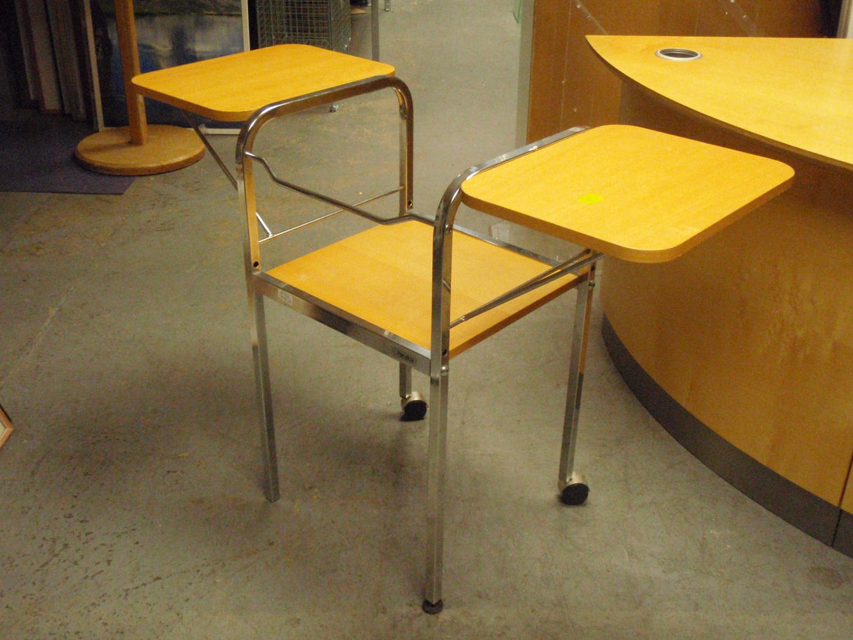 Wood and Chrome Twin Flap Unit