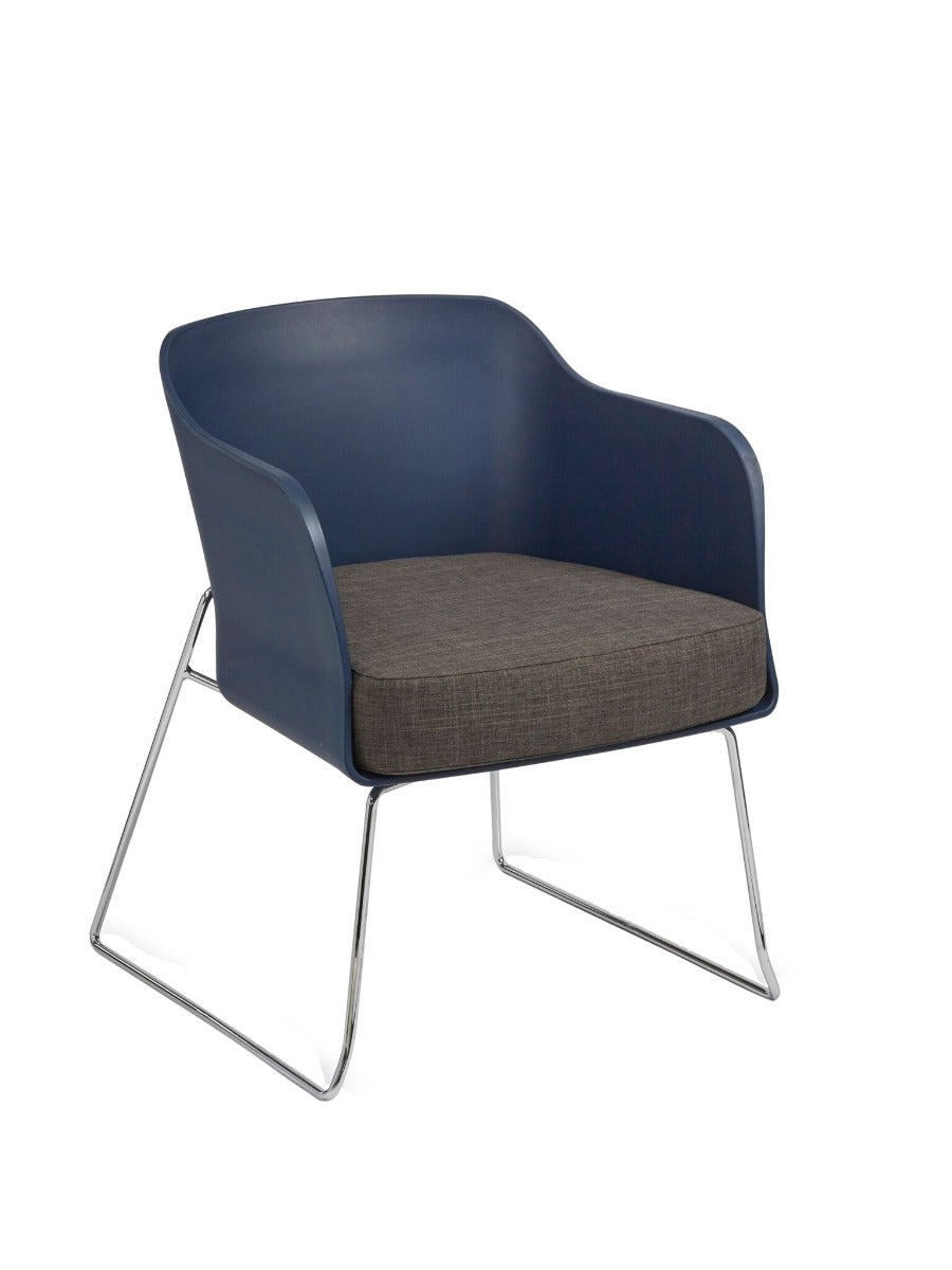 The Dishy Chrome Skid Frame Chair