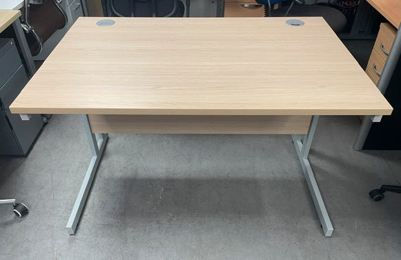 Canadian Oak Grey Cantilever Leg Desk 1200 x 800