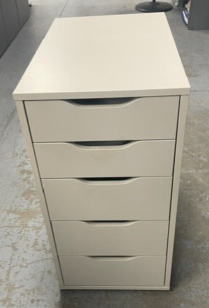 Cream 5 Draw Storage Unit