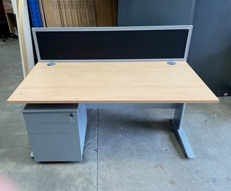 Straight 1600x800 Desk + Mobile Pedestal