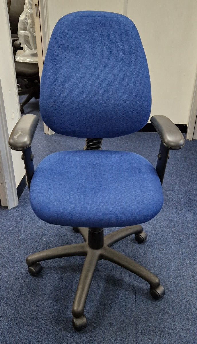 Blue Himpa Operator Chair With Ajustable Arms