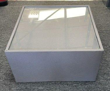 BRS Blizzard Grey Coffee Table with Glass Top