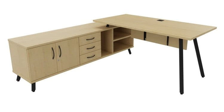 Brava Executive Desk with Two Door Unit