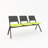 Pinn Bench Seating Plastic Back/Fabric Seat