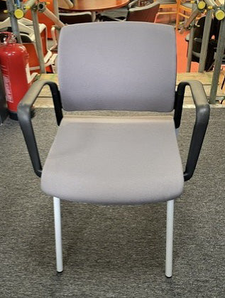 Blizzard Grey Black Arm Light Grey Leg Stacking Chair
