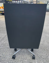 Dark Grey Barrel Shape Folding Meeting Table 2600 x 1100