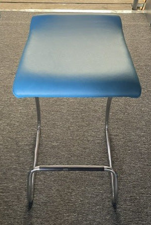 Orangebox Turquoise & Chrome Frame Bar Stool