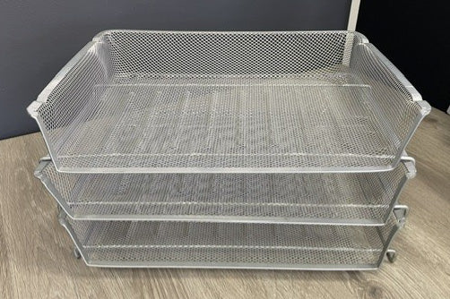 Silver Mesh 3 Tier Landscape In Out Trays