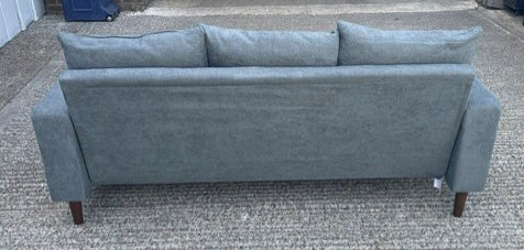 Grey 3 Seater Sofa Wooden Legs