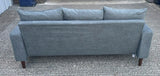 Grey 3 Seater Sofa Wooden Legs