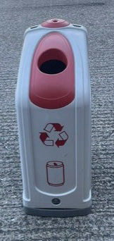 Glasdon Grey & Red Lid Recycle Bin