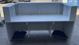 Floating Reception Desk Grey Panel