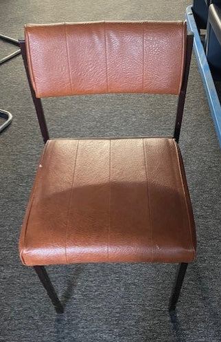 Brown Padded Stacking Chair