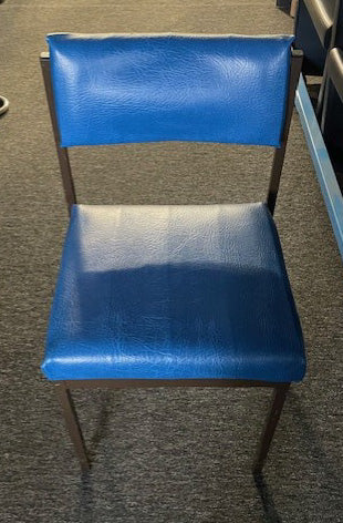 Blue Padded Stacking Chair
