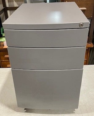 Grey Bow Fronted Mobile Pedestal