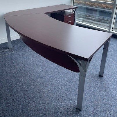 Executive Curved Desk with Return