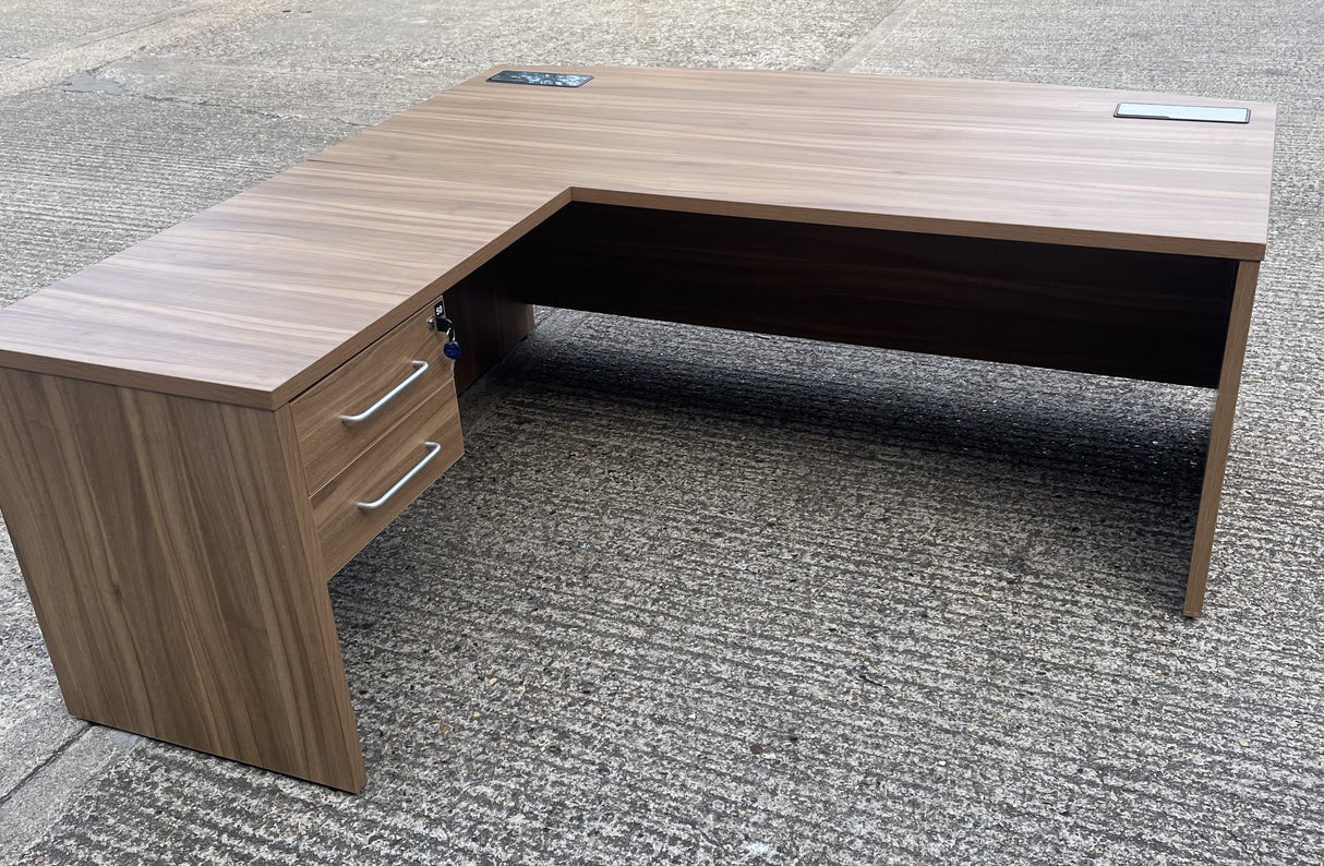 Bow Fronted Executive Desk with Return