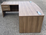 Bow Fronted Executive Desk with Return