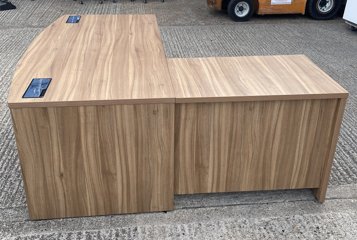 Bow Fronted Executive Desk with Return