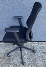 Mesh Back Operator Chair Black Fabric Seat