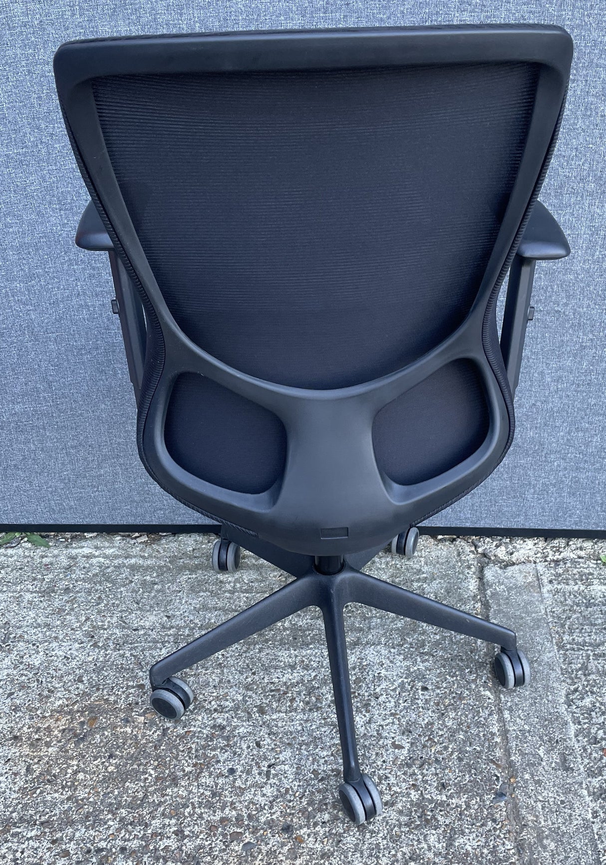 Mesh Back Operator Chair Black Fabric Seat